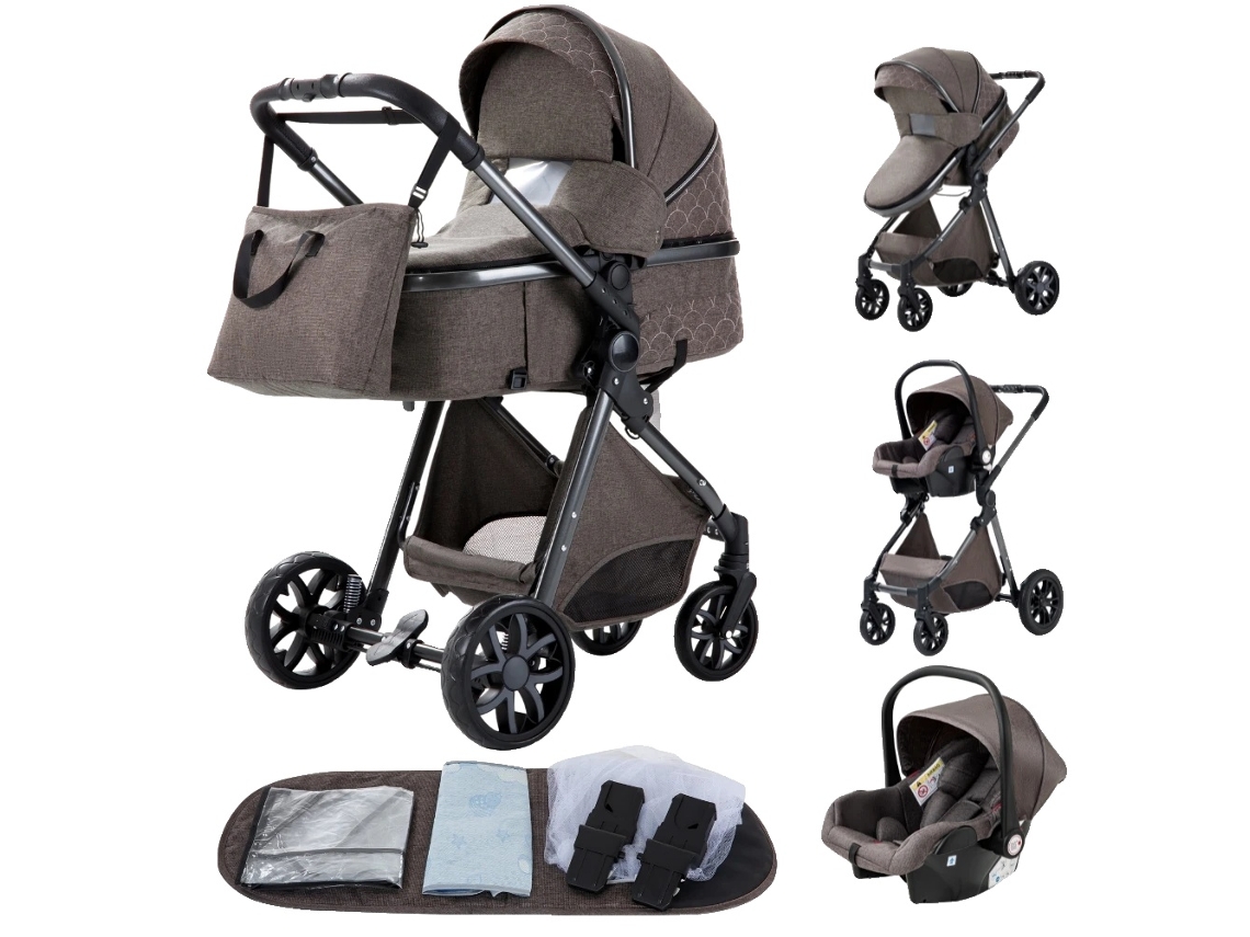 Canguru, Design 3 Em 1, Colapsável E Portátil, Versão Baixa V9 Chocolate Oem