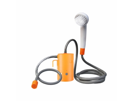 Chuveiro Externo Portátil Laranja 2 Modos de Fluxo 4400mAh com LED