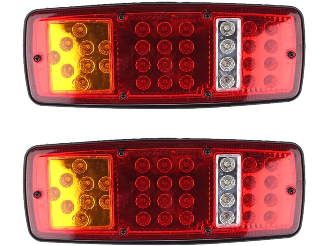 Lanternas traseiras de LED 12V, par, indicador de direção tipo cogumelo