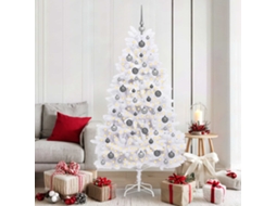 Vidaxl Árvore De Natal Artificial Branco 90 X 90 X 180 Cm Pvc E Metal