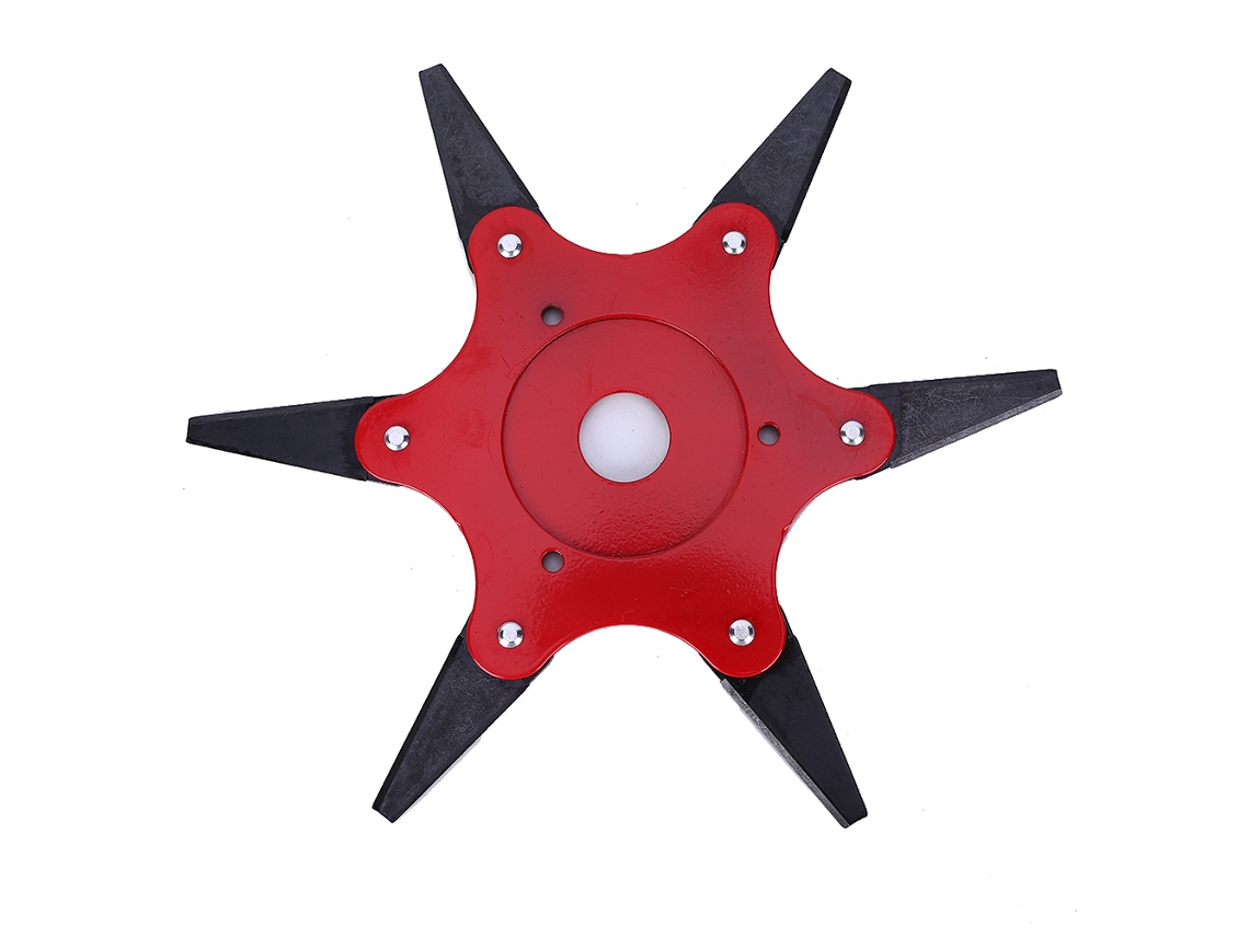 Cabezal De Cortacésped Exterior 6 Lâminas Vermelho Ferramentas De Jardinagem Para Cortadoras De Grama