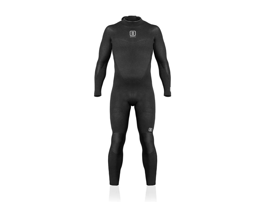 Fato Unissexo para Surf WATERFALL Tech Backzip Neopreno Preto (S)