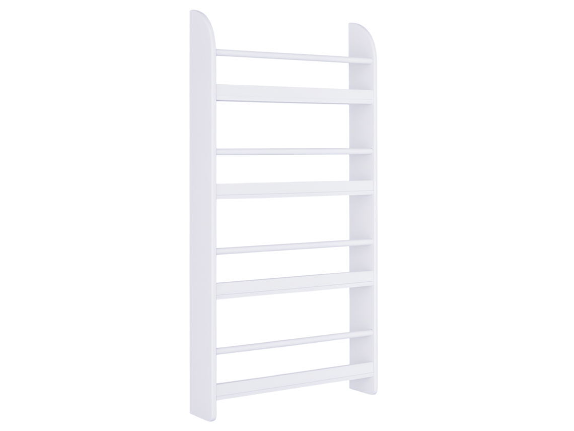 Estante de Parede de Livros com 4 Prateleiras BRANCO S/MARCA