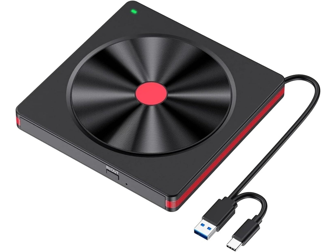 Leitor Cd, Unidade Externa De Cd/dvd, Usb 3.0, Gravador De +/-rw, De Rom, Para Pc, Laptop E Desktop.