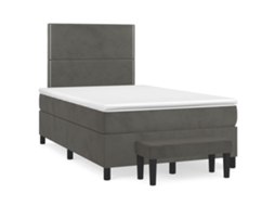 Box Spring Bed, Box Spring Beds Vidaxl Cinzeto Veludo (120 X 200 Cm)