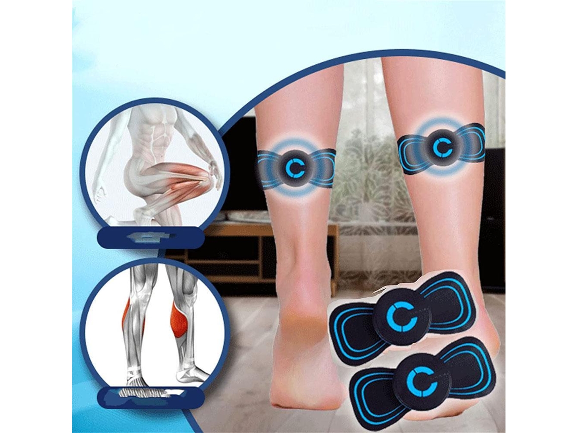 2 Unidades De Massageador Elétrico Para Pernas, Emagrecimento, Ems, Modelador Braços, Treinador Pescoço, Ombros E Costas.