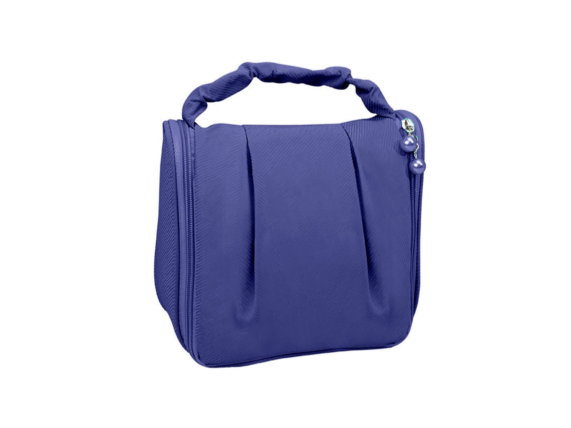 Necessaire de Maquiagem Portátil À Prova D'água com Alça Multifuncional para Viagem Ciano