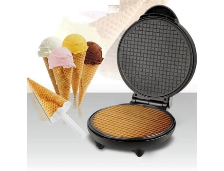 Qiilu Máquina de waffle de ovo elétrica Máquina de rolo de ovo Molde de waffle Máquina de cone de sorvete para casa UE 220V QIILU