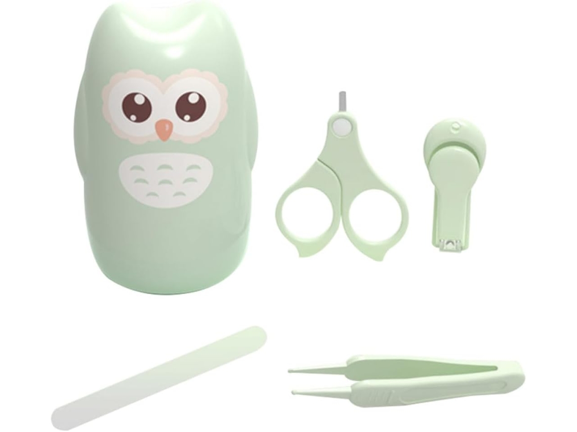 Kit De Higiene Para Bebês Com Tesoura De Unhas E Cabo De Aço Inoxidável.