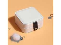 Caixa De Joias Portátil De Camada Única E Simples Em Pu Para Armazenamento De Joias. Hengjian