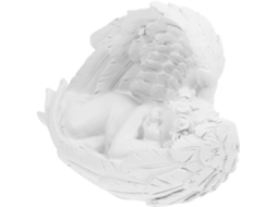 Estatueta Resina Branca Oração Estátua Cupido 1 Decoração Elegante Quarto Escritório Ornamento Artesanal GOKOCO