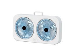Ventilador De Circulação De Ar Laxiscreed Com Duas Cabeças, Recarregável Por Usb E Baixa Emissão De Ruído
