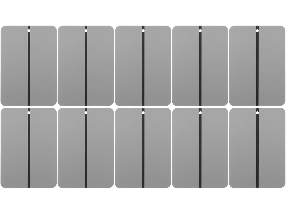 Paleta de mistura com 10 peças para amostras de tinta automotiva.