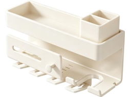 Organizador De Parede Metal Para Banheiro Apartamento, Ideal Para Artigos De Higiene Pessoal, Prateleira Para Pia