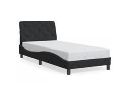 Bed Frame, Bed Frames Vidaxl Preto Madeira Processada (90 X 200 Cm)