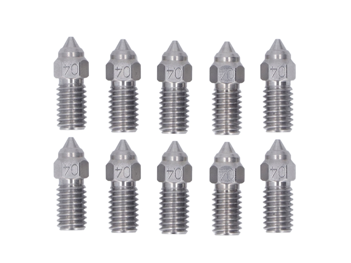 Kit Bicos 0.4mm Inox De Alta Vazão Para Impressora 3d Elegoo Neptune 4 E Pro 10pcs