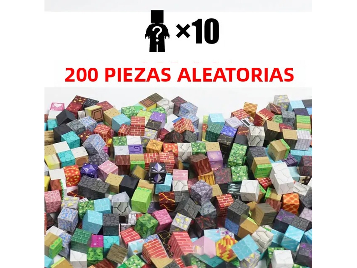 Conjunto De Mini Blocos De Construção Magnéticos (200 Peças E 10 Bonecos), Brinquedo Educativo De Construção Diy Para Crianças