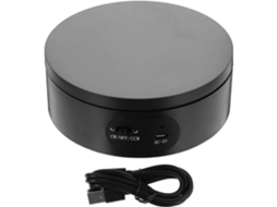 Suporte Giratório Elétrico Bestyash Para Joias, Acessório Para Fotografia, Plataforma Giratória Automática Preta, Ideal