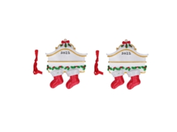 2 Peças de Pendentes Natalinos em Resina para Decoração de Árvore de Natal LAXISCREED
