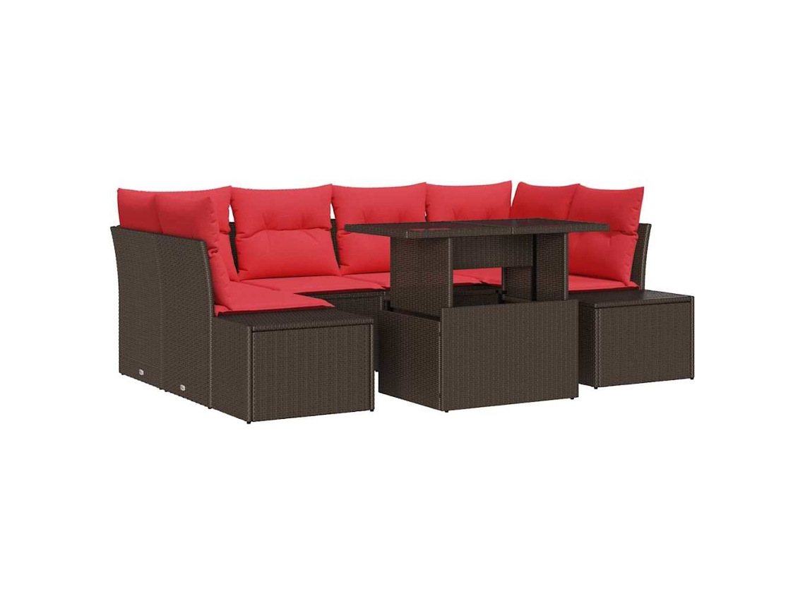 Maison Exclusive - Conjunto De Sofá De Jardim 7 Unid. 6-número De Lugares