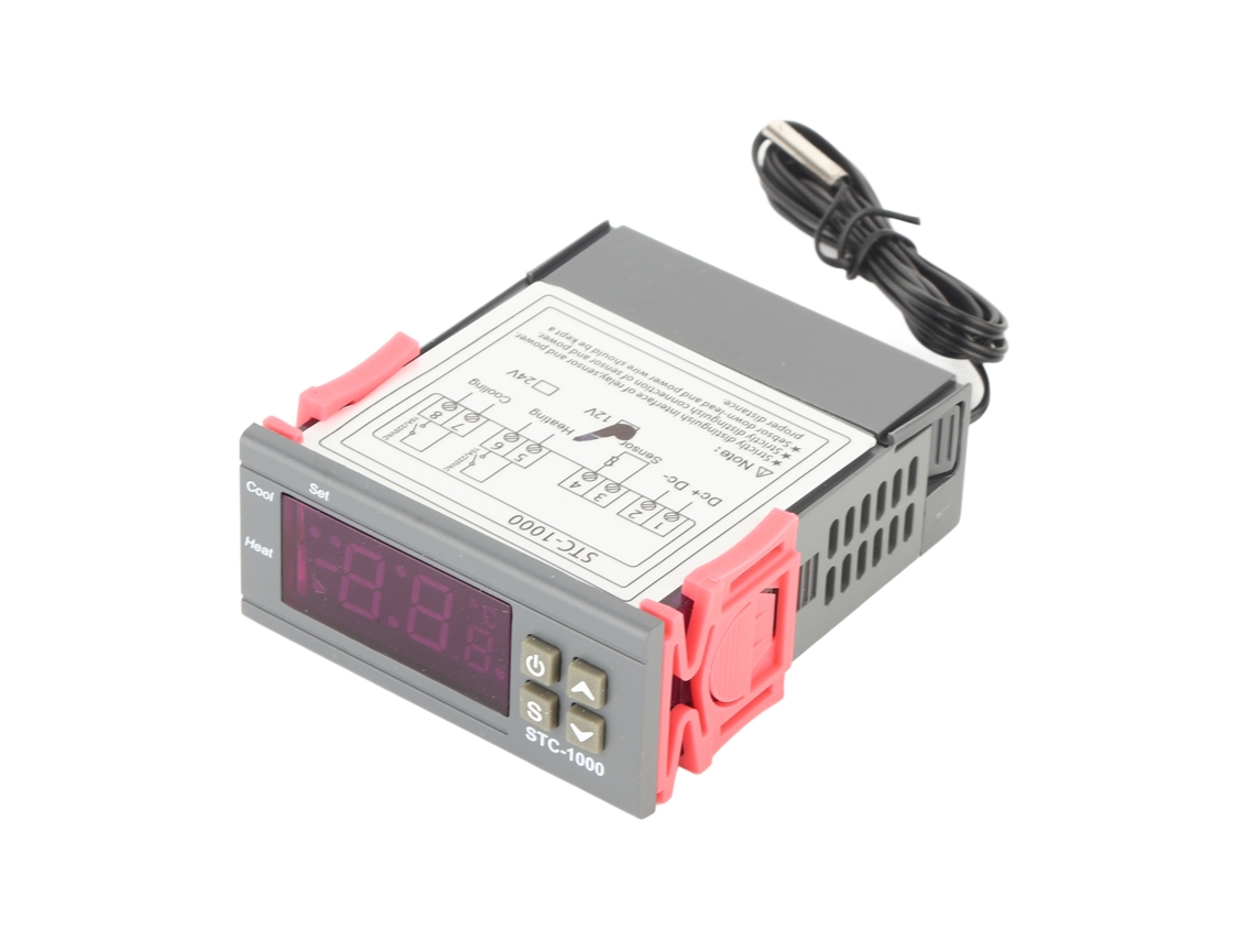 Controlador De Temperatura Digital Com Sensor Ntc Stc-1000 12v Termostato De Resfriamento E Aquecimento