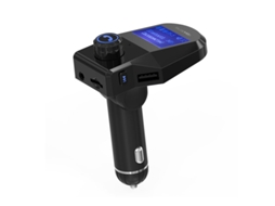 Transmissor Fm YIZHOOD M8S Kit de Carro Compatível com Bluetooth Mp3 Carregador de Carro Suporte U Disk / Tf Card com Voltímetro Preto