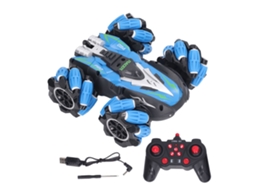 Primerox carro de Controle Remoto 2.4g 360° Rotação Stunt Alta Velocidade Derrapagem para Crianças Acima de 6 Anos Azul