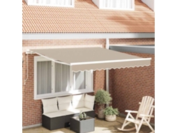 Vidaxl Toldo Retrátil Bege 350 X 250 Cm Poliéster E Alumínio