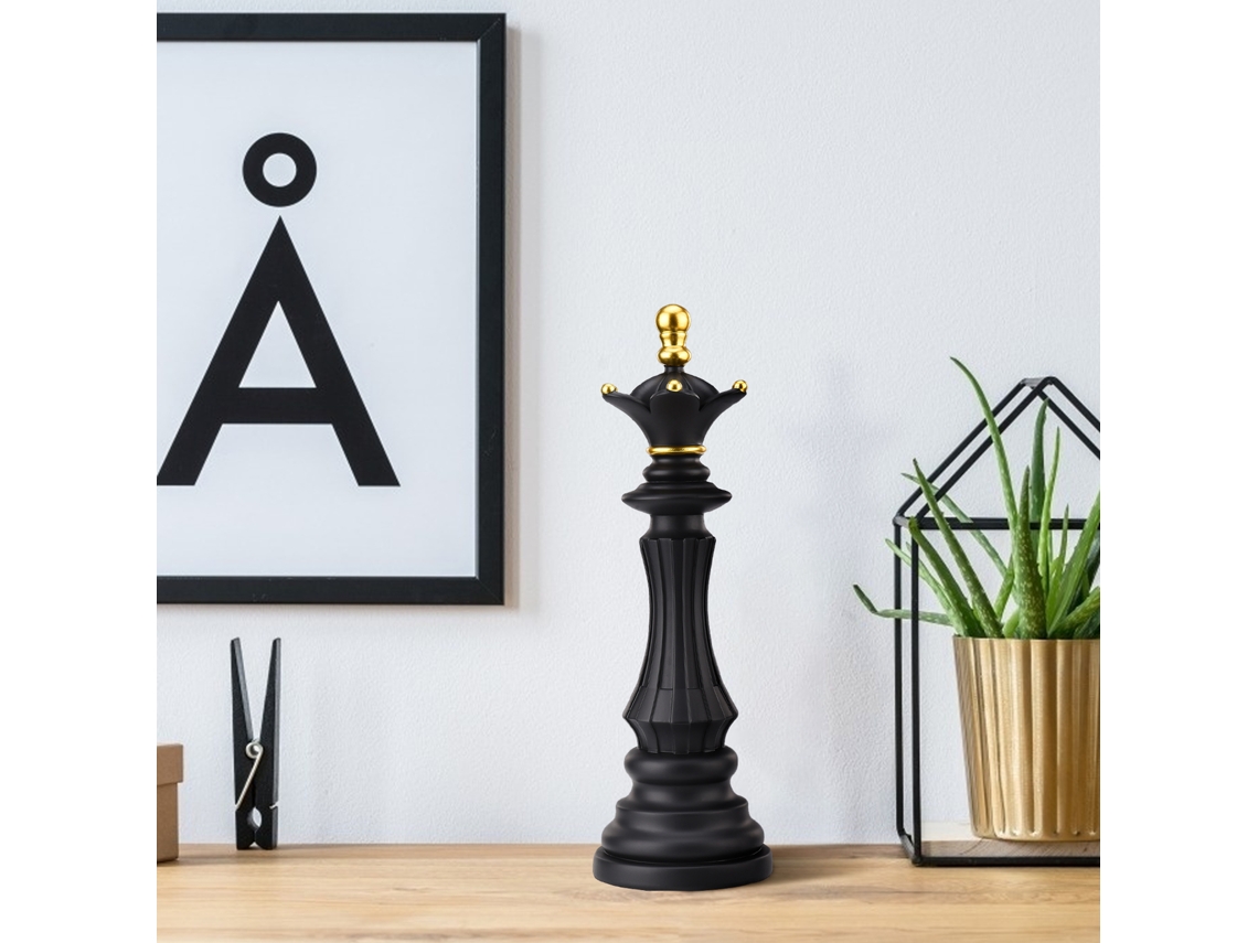Black King Chess Resin Ornament (multi-scene Decoration, Precision Weight Specification) Eoocoo