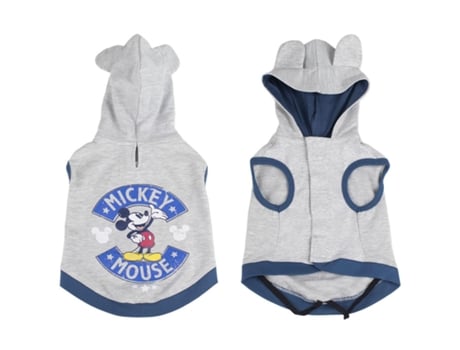 Sweat Cinza Mickey Mouse para Cão DISNEY & WARNER BROS (Tamanho: XXS)