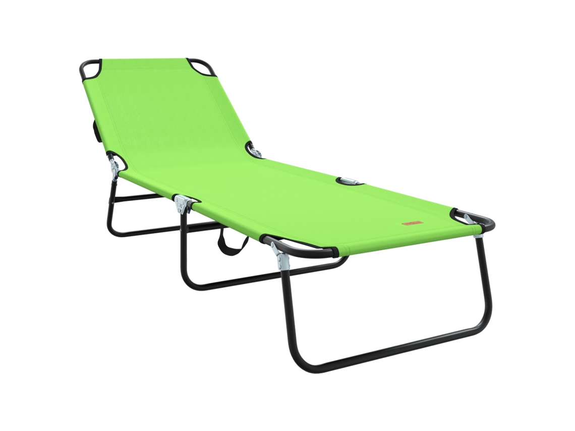 Conjunto 1 Espreguiçadeira Vidaxl Verde Poliéster (188 X 57 X 86,5 Cm)