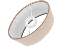 Abajur Oval Com Interior Em Veludo Branco, Acessório Para Luminárias De Mesa E De Quarto.