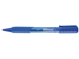 Caneta Esferográfica Retrátil KORES K-Pen K6 Azul M