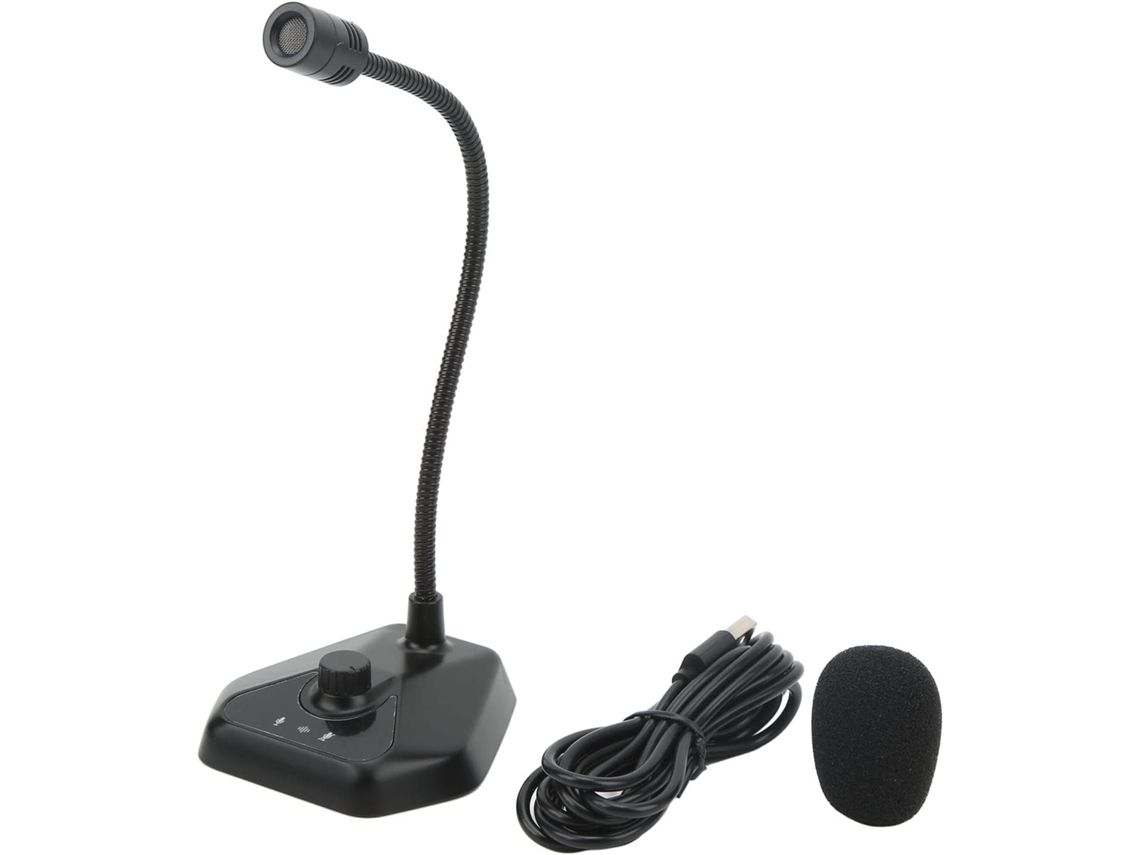 Microfone Usb para Computador, Alta Fidelidade, Haste Flexível, Botão de Silenciamento para SFUSHOS