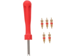 Extrator De Válvula De Plástico Com 5 Insertos Para Pneus De Bicicleta, Quadriciclo E Carro.