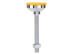Pé de ajuste em forma de L em aço forjado AB com base antiderrapante em PVC e suporte mecânico 50-m12-120