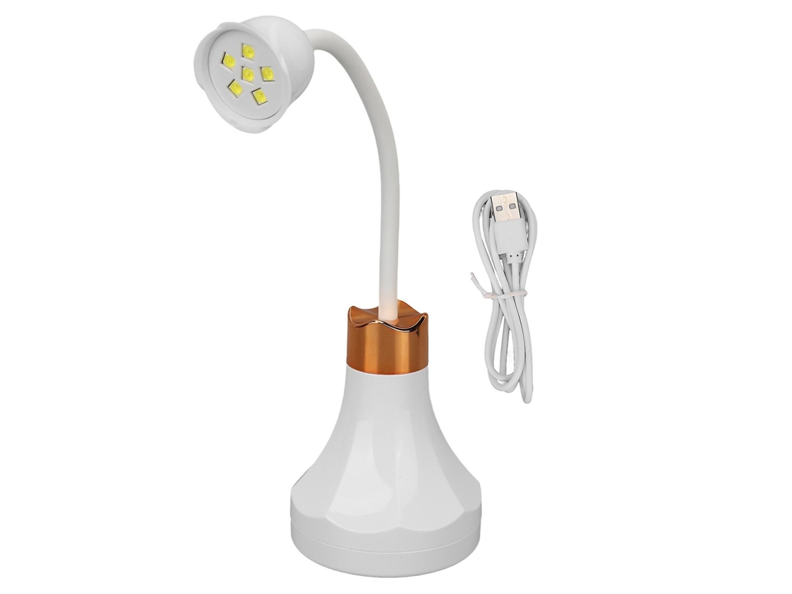 Lâmpada de Unha Led Uv Portátil para Salão Beleza Doméstico em Formato Rosa, Secador Unhas Giratório 360 Gra Us com Mãos Livres e Deco GOKOCO