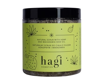 Esfoliante Corporal Natural com Óleo de Cânhamo e Macadâmia, 300g Hagi