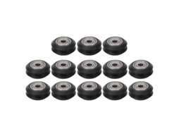 13 Peças De Rodas De Impressora 3d Pom Forma V Resistente Ao Desgaste Rolamento 625zz Preto