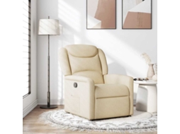 Vidaxl Poltrona Reclinável Tecido Cor Creme