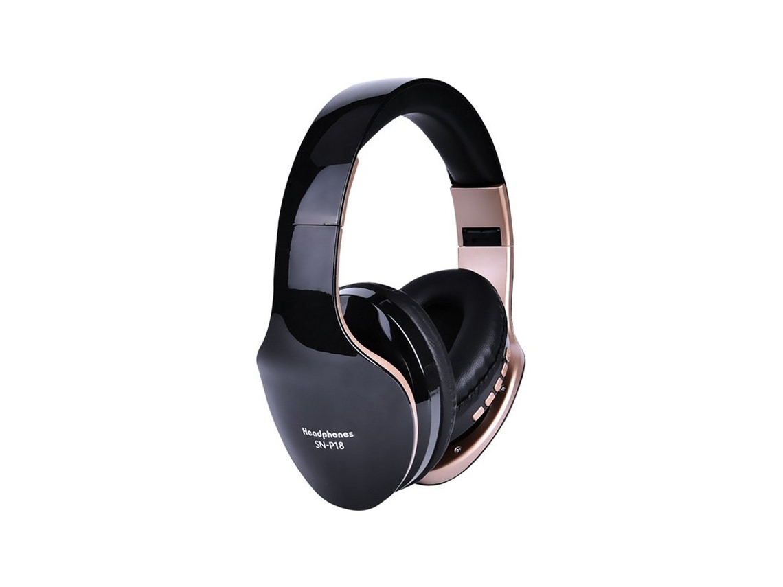 Leitor MP3 Sem Fio Bluetooth Fonesobráveis para Jogos Suporte para Cartão Tf com Microfone Preto