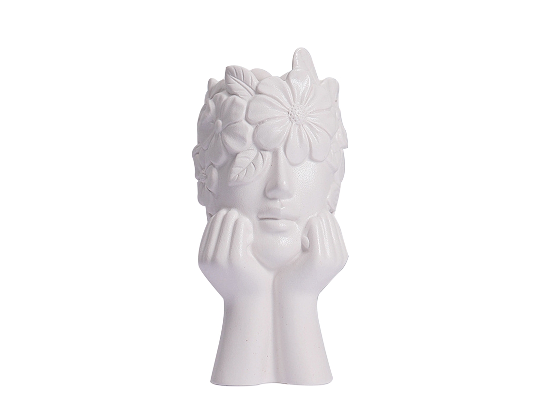 Laxiscreed Vaso De Cerâmica Branca Para Decoração De Sala E Ambiente Residencial