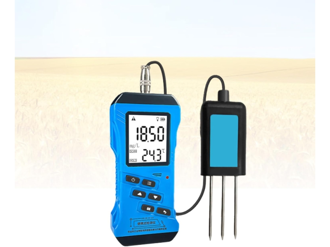 Medidor Digital De Solo Mede Nitrogênio, Fósforo, Potássio, Ph, Umidade, Temperatura E Condutividade Do Para