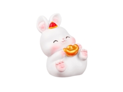Ornament Resina Mini Símbolo Zodíaco Coelho
