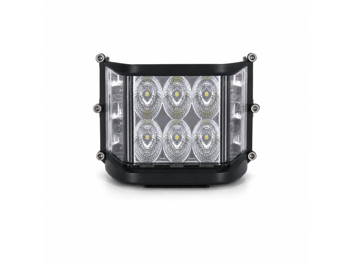 Farol De Trabalho Led 60 W Branco E Amarelo, Iluminação Em 3 Lados, Para Empilhador E Todo-o-terreno