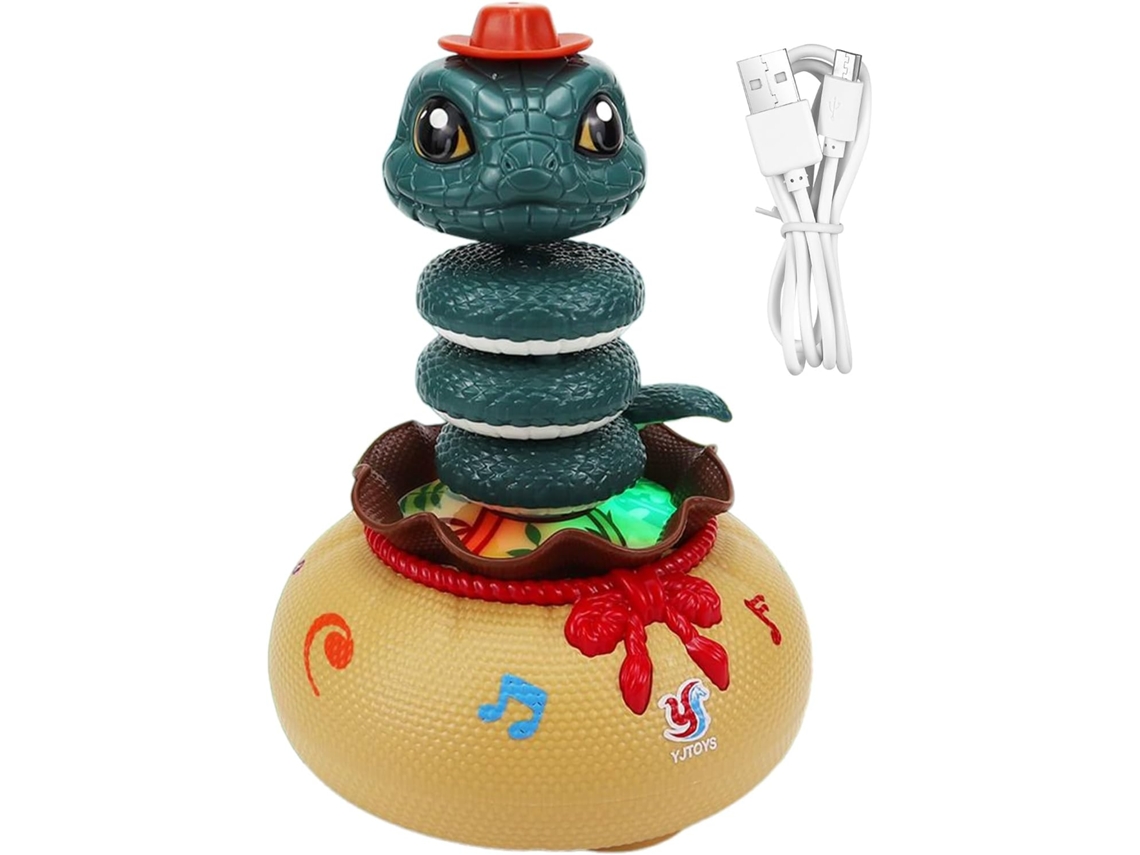 Brinquedo Elétrico Dançante Musical E Iluminado Cobra Com Música Luzes Para Casa Escola Creche Pais