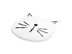 Tapete De Sala De Estar Com Gato Cartoon Anti-derrame Absorvente Para Banheiro Quarto 60x60cm
