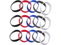 Pulseiras de silicone macias e elásticas, 50 unidades, Na Cor Branca