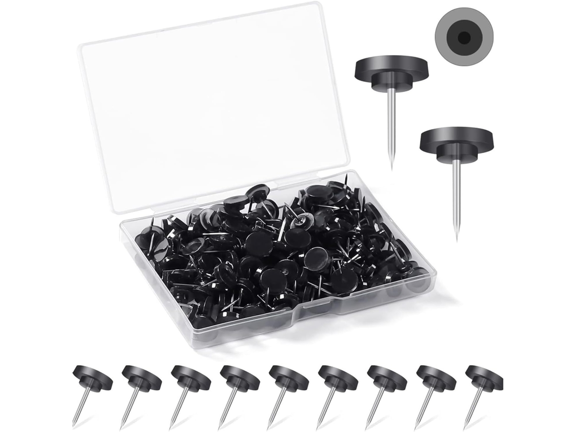 150 Tachinhas Redondas com Cabeça Plana para Quadros de Avisos, Mesas e Escolas, Tachinhas Decorativas, Tachinhas De