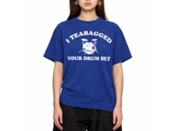 Rockinstone Step Brothers Movie Teabagged Drum Set Solid Royal Adult T-shirt Size:xl